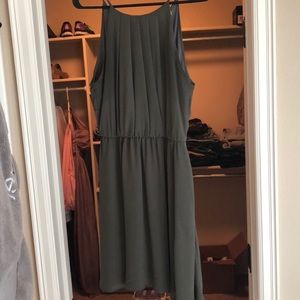 Olive green shift dress